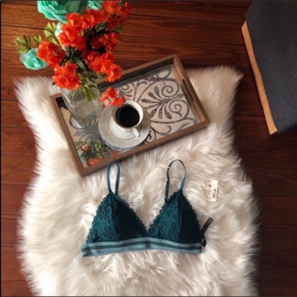 Nwt Aeropostale teal lace bra Sz s/m